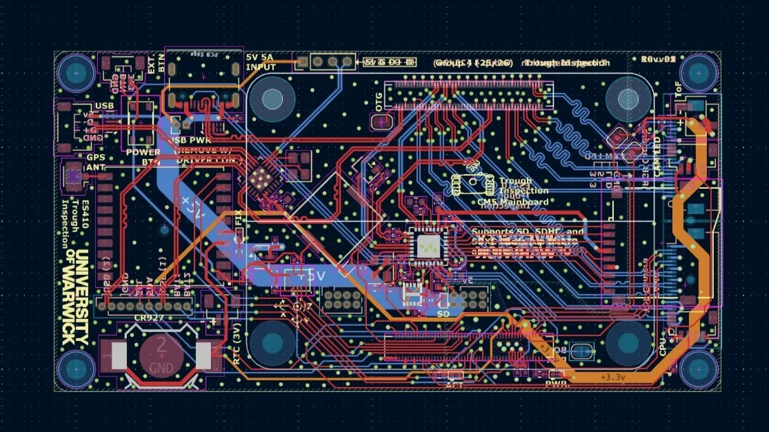 Top PCB layout mid-development